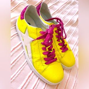 Lola Cruz female sneakers yellow size 37 7 soft leather